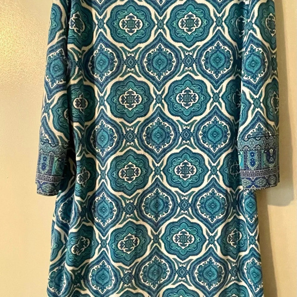 Coolibar Women’s Blue Paisley Print Oceanside Tunic Dress UPF 50+ Size Medium - Picture 8 of 9